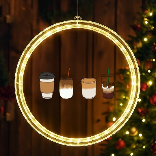 Coffee But First Coffee s For Coffee Lover Coffee LED Christmas Window Lights