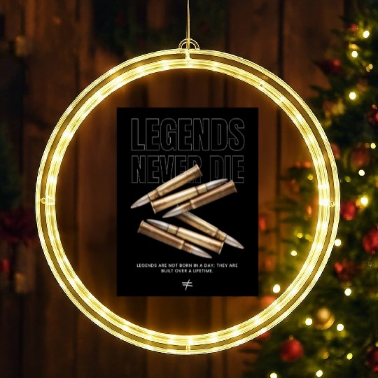 Legends Never Die LED Christmas Window Lights
