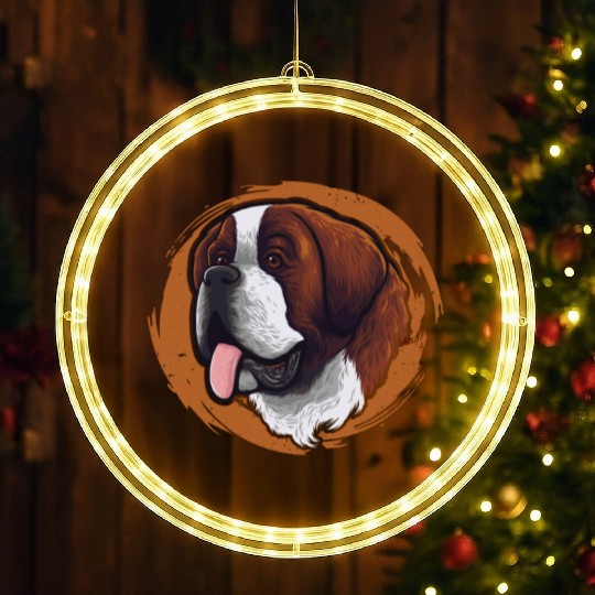Dog Mom Dogfather Dog Daddy Dog Lover Saint LED Christmas Window Lights