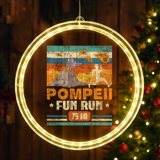 Pompeii Fun Run - Geography Volcanologist LED Christmas Window Lights