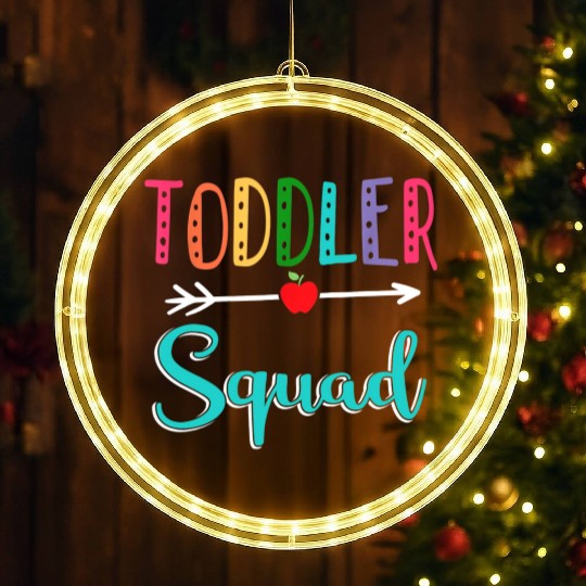 Toddler Squad Teacher Back To School LED Christmas Window Lights