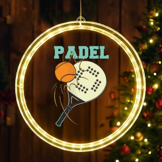 Padel Tennis Paddle Paddleball Padel Platform LED Christmas Window Lights