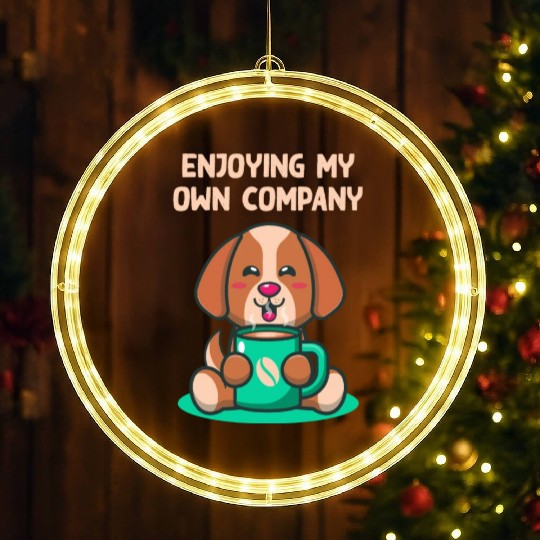Enjoying My Own Company Sarcastic Introvert Sarcas LED Christmas Window Lights