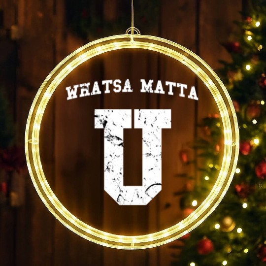 Whatsamatta U Fake College University Jersey LED Christmas Window Lights