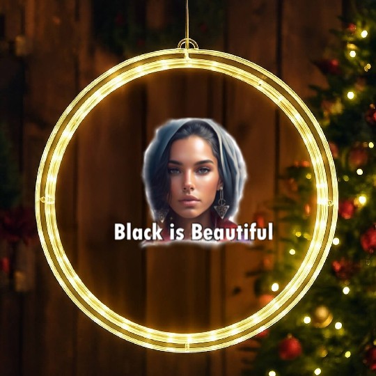 Black is Beautiful LED Christmas Window Lights