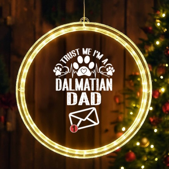 Vintage Dalmatian Dad LED Christmas Window Lights