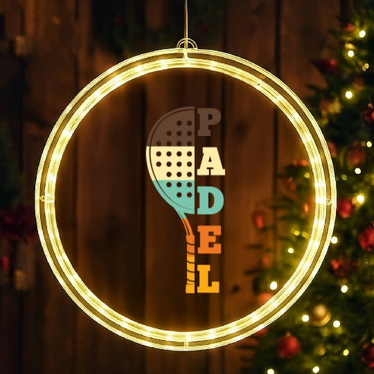 Padel Tennis Paddle Paddleball Padel Platform LED Christmas Window Lights