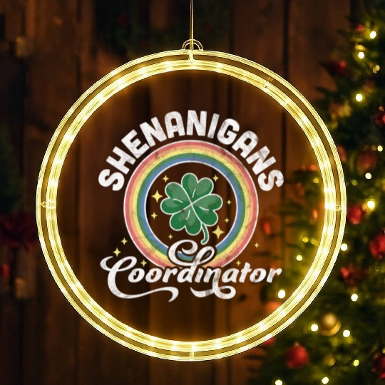 Shenanigans Coordinator Teacher St Patrick'S Day LED Christmas Window Lights
