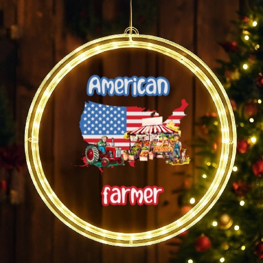 American farmer LED Christmas Window Lights
