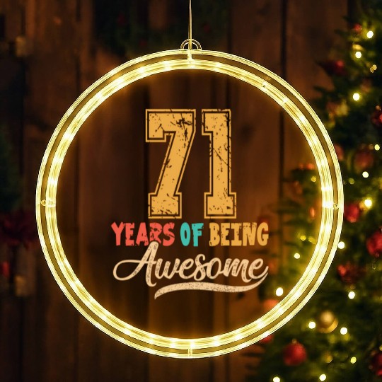 71St 71 Years Of Being Awesome Wedding Anniversary LED Christmas Window Lights