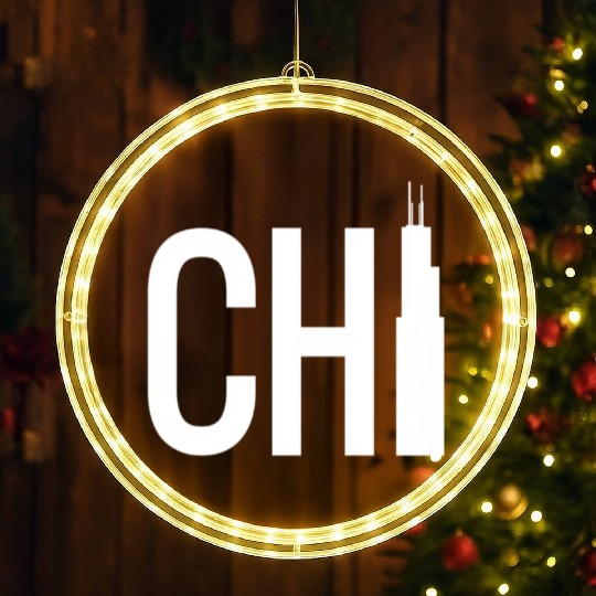 Chi White Chicago Skyscraper City LED Christmas Window Lights