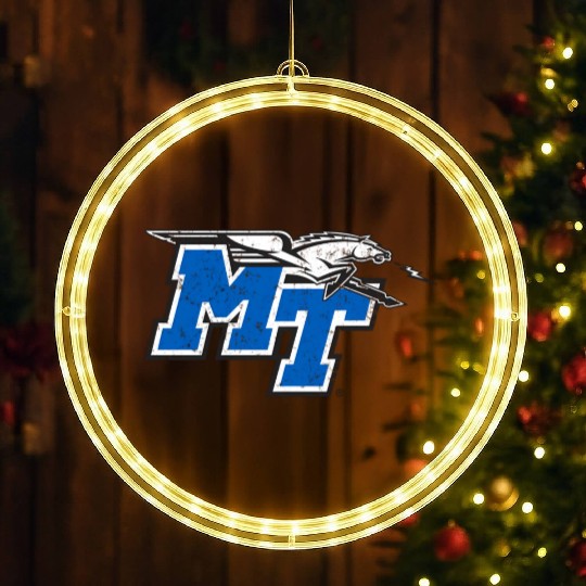 Middle Tennessee State e Raiders Distressed LED Christmas Window Lights