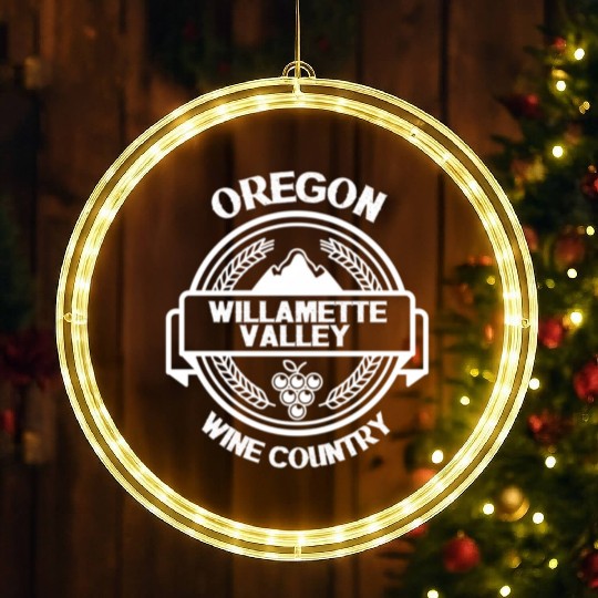 Oregon Wine Cory Willamette Valley Travel LED Christmas Window Lights