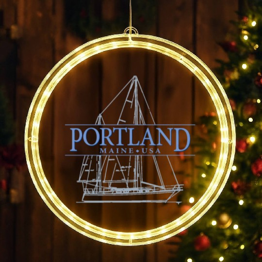 Portland Maine Sailing LED Christmas Window Lights