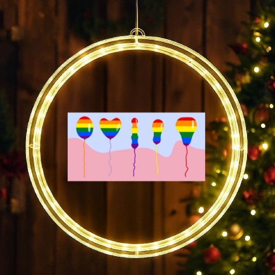 colored gay balloons men and women various shape LED Christmas Window Lights