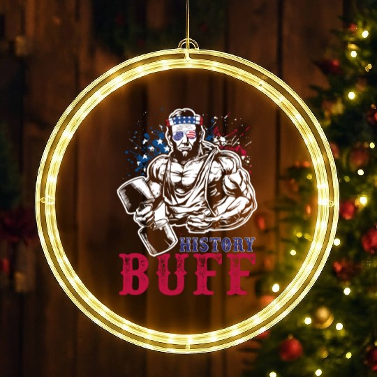 History Buff Independence Day Lincoln Patriot USA LED Christmas Window Lights