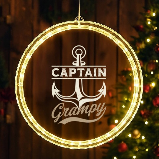 Boating Cruise Vacation Captain Grampy LED Christmas Window Lights