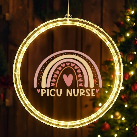 Picu Nurse Boho Rainbow Nursing Student LED Christmas Window Lights