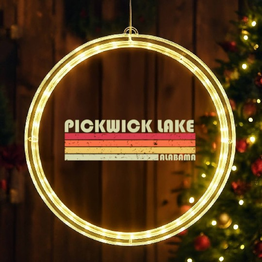 Pickwick Lake Albm Fishing Camping Summer LED Christmas Window Lights