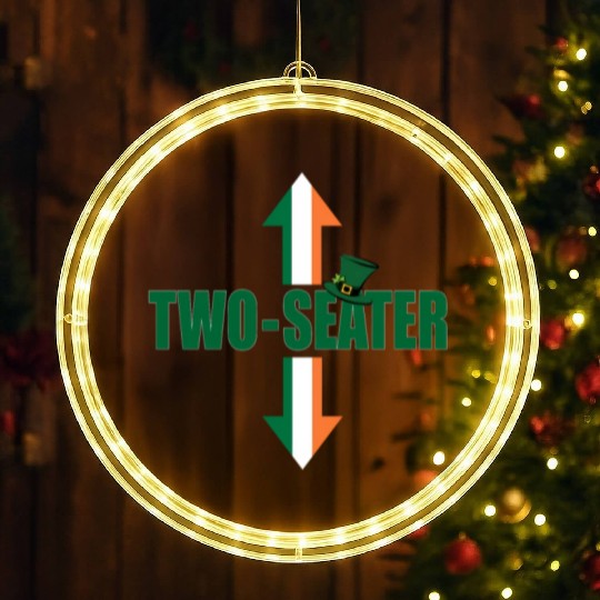 Irish Flag Two Seater Party-Trashy Humor LED Christmas Window Lights