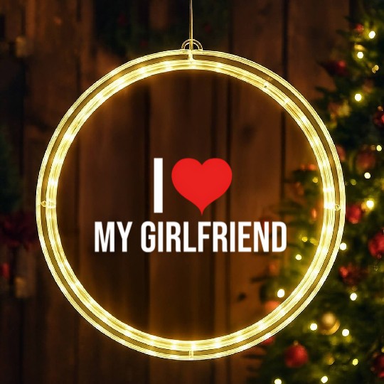 I Love My Girlfriend LED Christmas Window Lights