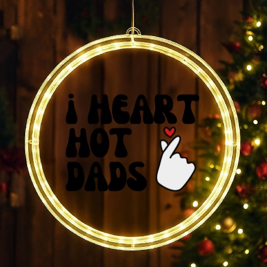 Heart LED Christmas Window Lights, I Love Hot Dad LED Christmas Window Lights, Summer Hot dad
