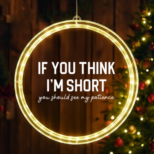 Funny Short Person Short People If You Think I m LED Christmas Window Lights