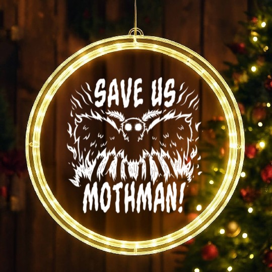 Save Us Mothman LED Christmas Window Lights
