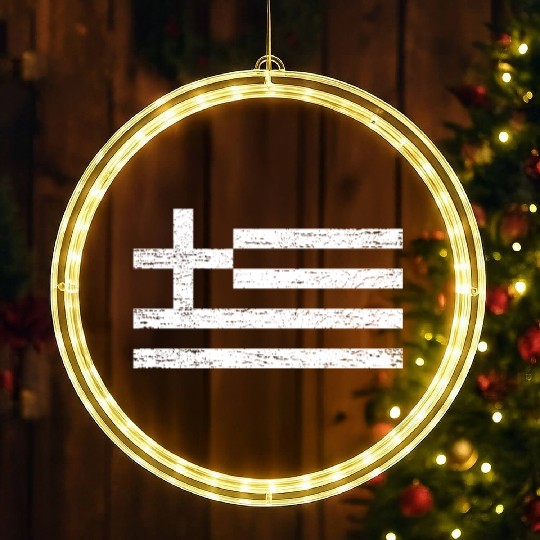 Greece Flag - Flag Of Greece For Greek People LED Christmas Window Lights