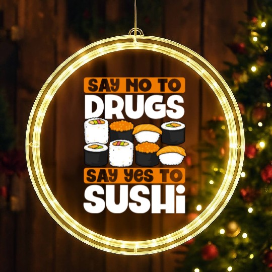 Say Yes To Sushi LED Christmas Window Lights