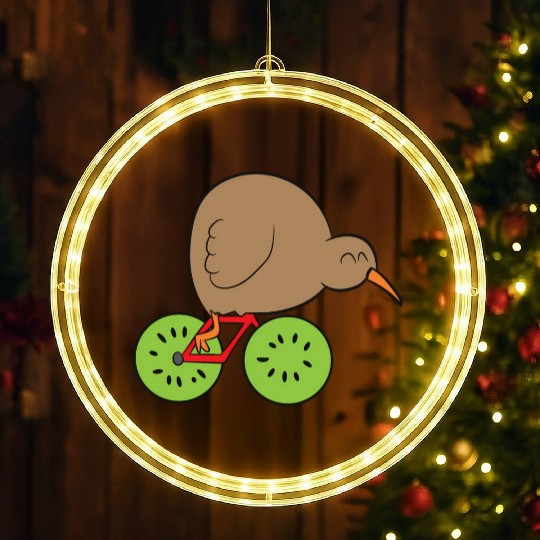 Kiwi Bird New Zealand Kiwi Bird And Kiwi Fruit Kiw LED Christmas Window Lights