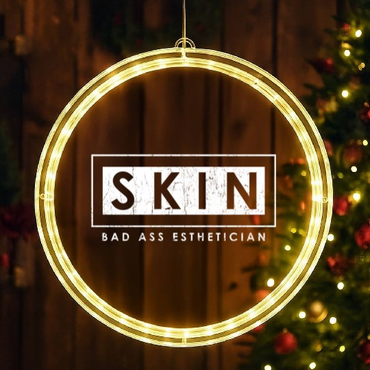 Skin Bad Ass Esthetician Skincare Esthetician LED Christmas Window Lights