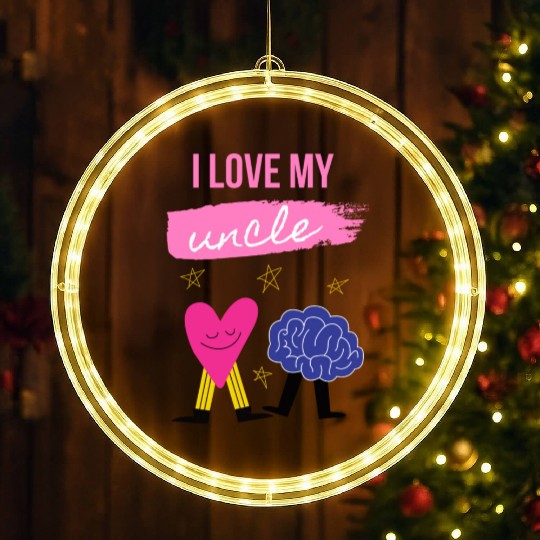 I Love My Uncle s Brain LED Christmas Window Lights