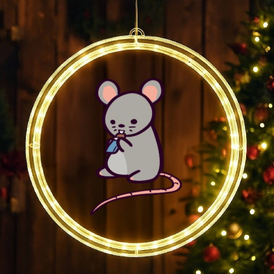 Cute Rat Candy Bar LED Christmas Window Lights
