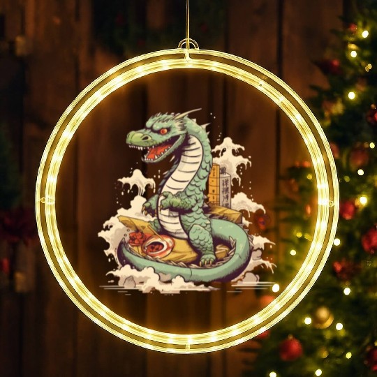 Sushi Dragon Japanesse Kawaii LED Christmas Window Lights