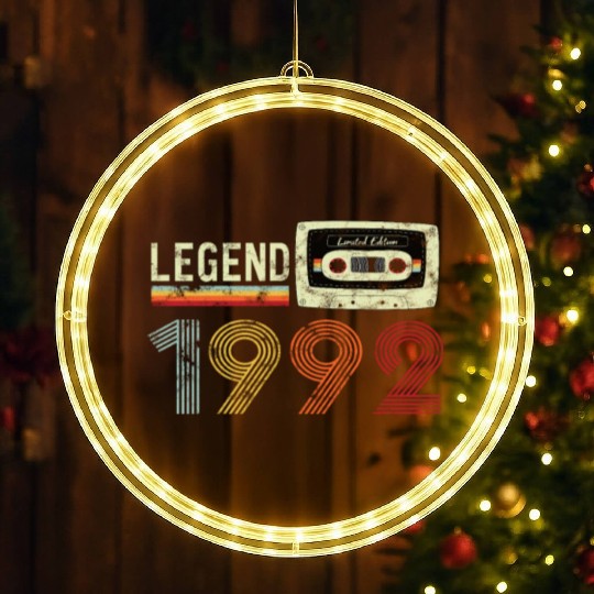 1992 Geburtstag Vintage Cassette LED Christmas Window Lights