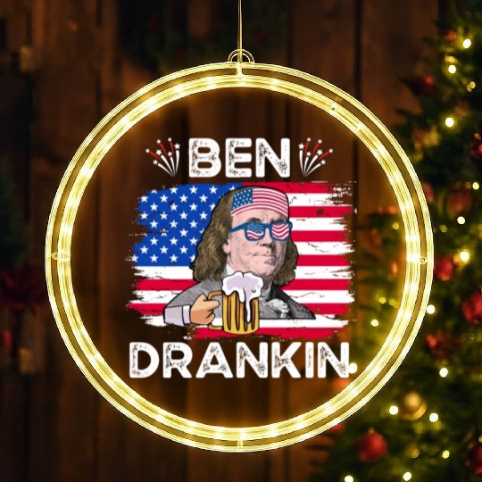 Ben Drankin US President Independence Day LED Christmas Window Lights
