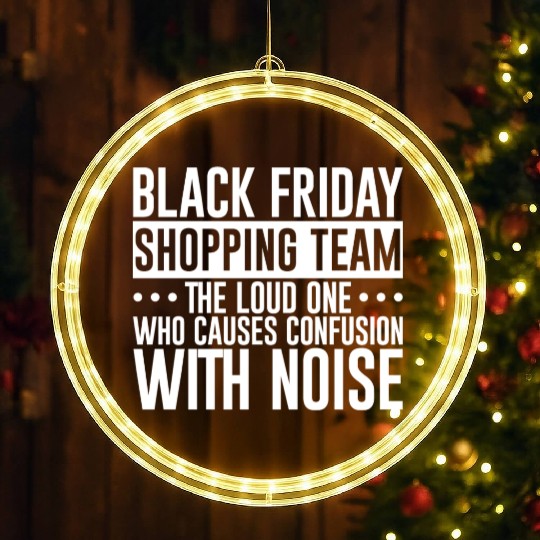 Black Friday Shopping Team 1 LED Christmas Window Lights
