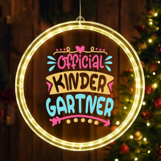 Official Kindergarten Back To School LED Christmas Window Lights