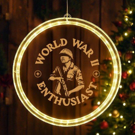 World War 2 WW2 Enthusiast LED Christmas Window Lights
