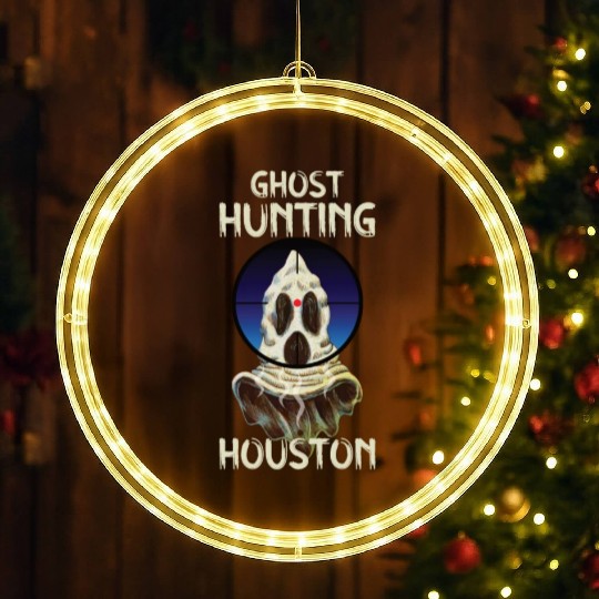 Paranormal Investigator Houston Ghost Hunter Ghost LED Christmas Window Lights