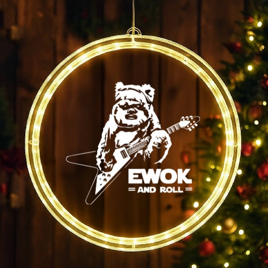New Ewok And Roll Guitar Funny LED Christmas Window Lights