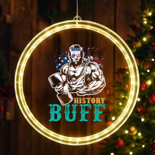 History Buff Independence Day Lincoln Patriot USA LED Christmas Window Lights