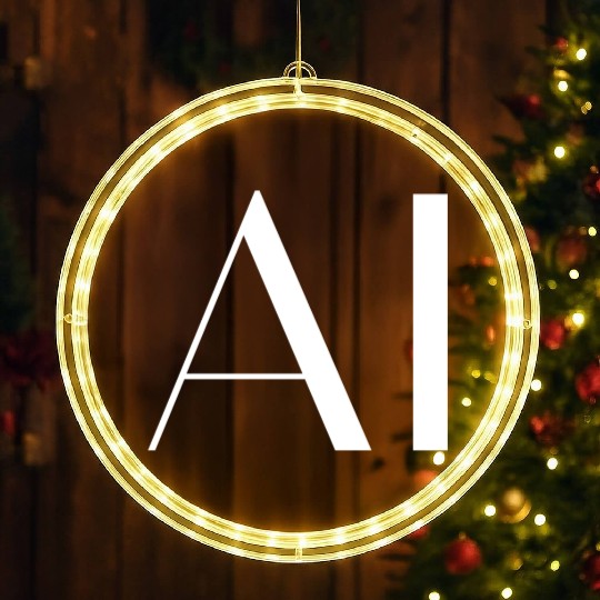 AI Artificial Intelligence Computer Science LED Christmas Window Lights