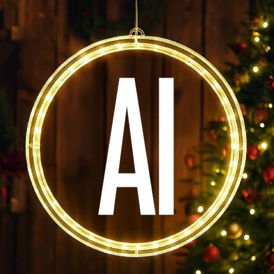 AI Artificial Intelligence Computer Science LED Christmas Window Lights