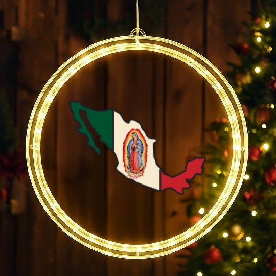 Our Lady Of Guadalupe Virgin Mary LED Christmas Window Lights