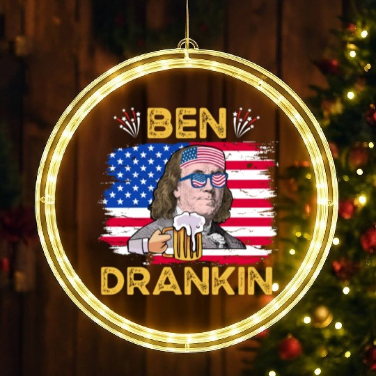 Ben Drankin US President Independence Day LED Christmas Window Lights