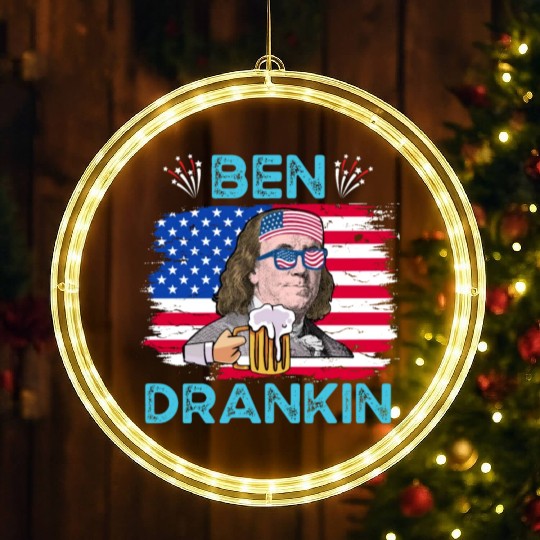 Ben Drankin US President Independence Day LED Christmas Window Lights
