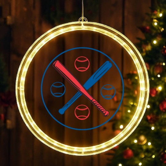 Baseball bat with ball design 2023 LED Christmas Window Lights