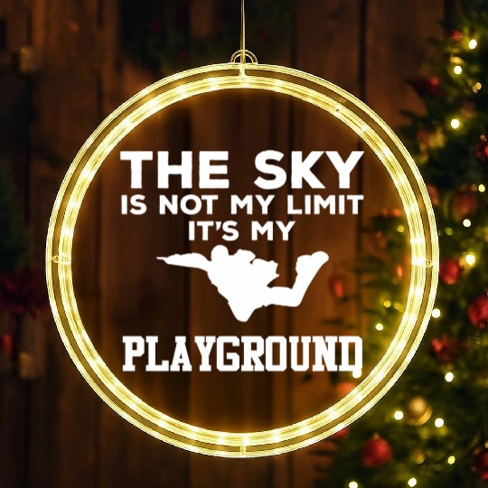 Sky Playground - Skydiver Skydiving Parachuting LED Christmas Window Lights